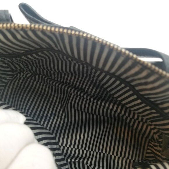 Kate Spade Julia Street Bow Satchel Handbag Black Pebble Leather Top Handle - Picture 5 of 14